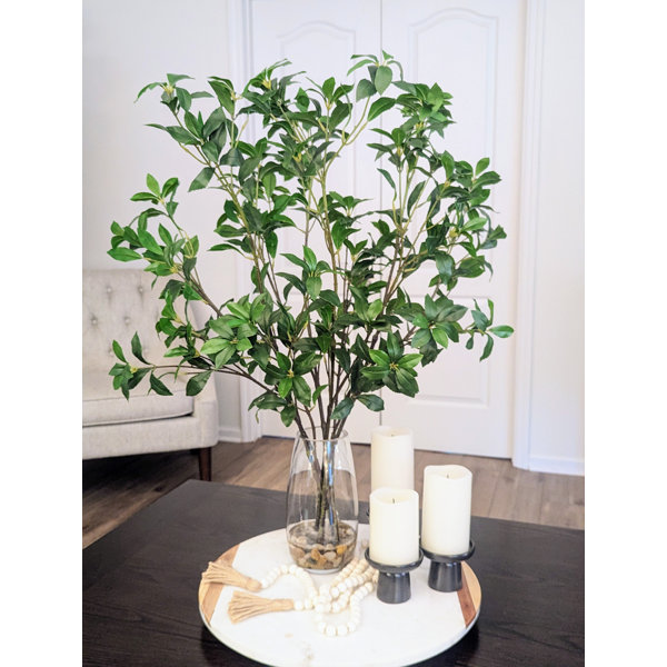 Primrue Ficus Branches Faux Greenery in Vase Wayfair
